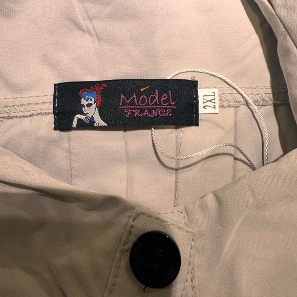 Model France Beige Button-Up Jacket - Picture 2 of 11